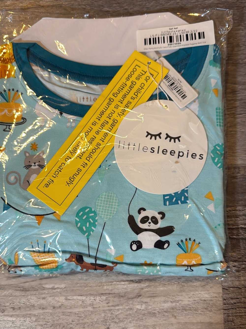 Little sleepies animal birthday set